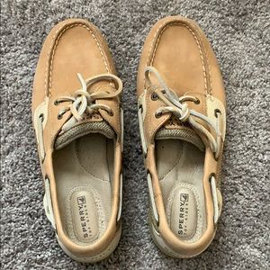Sperry Top-sider boat shoes, 7, tan